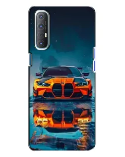 Чехол для OPPO Reno 3 с картинкой «BMW — золотая эмблема»