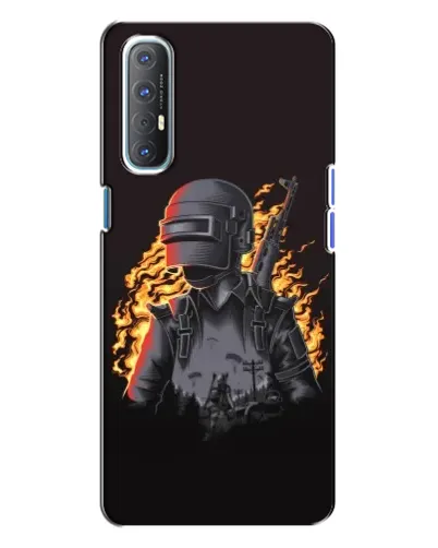 Чохол для OPPO Reno 3 з картинкою «PUBG — вогняний силует» Чохол для OPPO Reno 3 з картинкою «PUBG — вогняний силует»