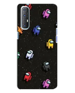 Чехол для OPPO Reno 3 с картинкой «Космический паттерн Among Us» Чехол для OPPO Reno 3 с картинкой «Космический паттерн Among Us»