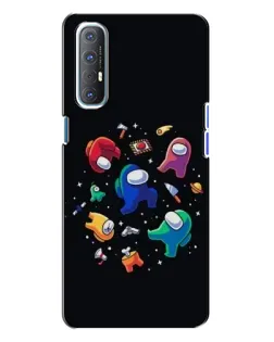 Чехол для OPPO Reno 3 с картинкой «Among Us космос» Чехол для OPPO Reno 3 с картинкой «Among Us космос»