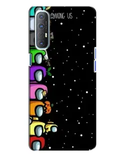 Чехол для OPPO Reno 3 с картинкой «Команда Among Us» Чехол для OPPO Reno 3 с картинкой «Команда Among Us»