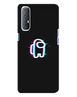 Чехол для OPPO Reno 3 с картинкой «Among Us неон» Чехол для OPPO Reno 3 с картинкой «Among Us неон»