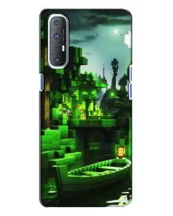 Чохол для OPPO Reno 3 з картинкою «Minecraft лісовий пейзаж»