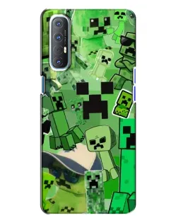 Чохол для OPPO Reno 3 з картинкою «Кріпери Minecraft»