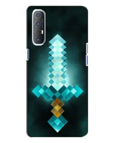 Чехол для OPPO Reno 3 с картинкой «Алмазный меч неон» Чехол для OPPO Reno 3 с картинкой «Алмазный меч неон»