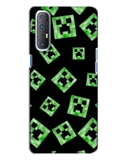 Чохол для OPPO Reno 3 з картинкою «Паттерн з кріперами»