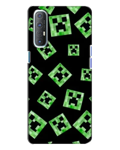 Чехол для OPPO Reno 3 с картинкой «Паттерн с криперами» Чехол для OPPO Reno 3 с картинкой «Паттерн с криперами»