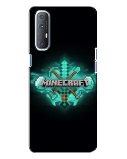 Чохол для OPPO Reno 3 з картинкою «Minecraft Diamond лого»