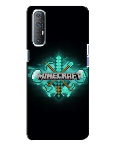 Чехол для OPPO Reno 3 с картинкой «Minecraft Diamond лого» Чехол для OPPO Reno 3 с картинкой «Minecraft Diamond лого»
