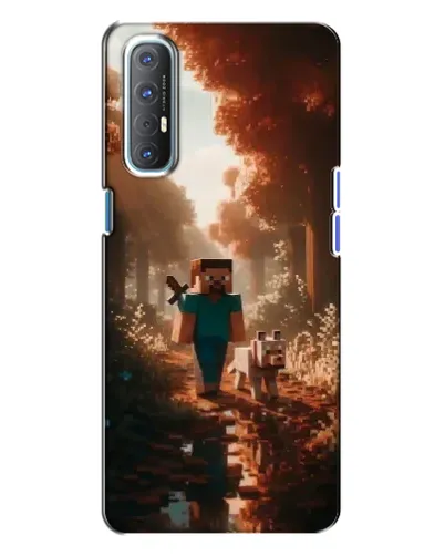Чехол для OPPO Reno 3 с картинкой «Стив в лесу» Чехол для OPPO Reno 3 с картинкой «Стив в лесу»