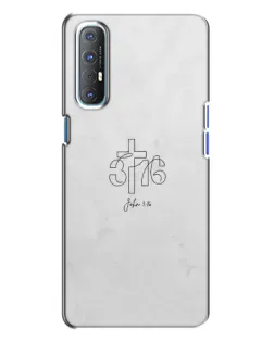 Чохол для OPPO Reno 3 з картинкою «Івана 3:16 Хрест» Чохол для OPPO Reno 3 з картинкою «Івана 3:16 Хрест»