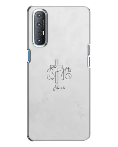 Чохол для OPPO Reno 3 з картинкою «Івана 3:16 Хрест» Чохол для OPPO Reno 3 з картинкою «Івана 3:16 Хрест»