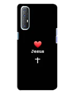 Чохол для OPPO Reno 3 з картинкою «Серце - Jesus» Чохол для OPPO Reno 3 з картинкою «Серце - Jesus»
