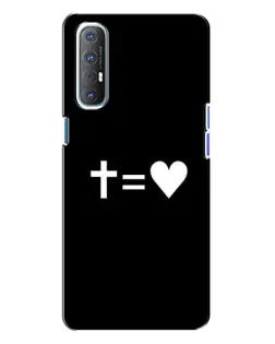 Чохол для OPPO Reno 3 з картинкою «Хрест та Серце»