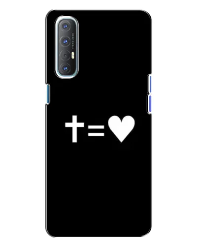 Чохол для OPPO Reno 3 з картинкою «Хрест та Серце» Чохол для OPPO Reno 3 з картинкою «Хрест та Серце»