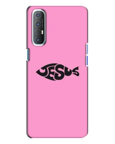 Чохол для OPPO Reno 3 з картинкою «Рожевий символ Jesus» Чохол для OPPO Reno 3 з картинкою «Рожевий символ Jesus»