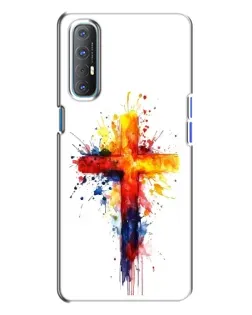 Чохол для OPPO Reno 3 з картинкою «Акварельний хрест»