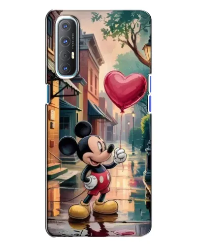 Чехол для OPPO Reno 3 с картинкой «Микки и шарик-сердце»