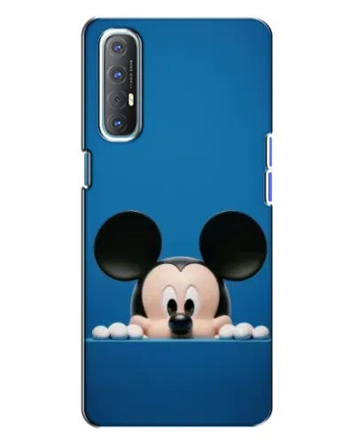Чехол для OPPO Reno 3 с картинкой «Микки выглядывает»