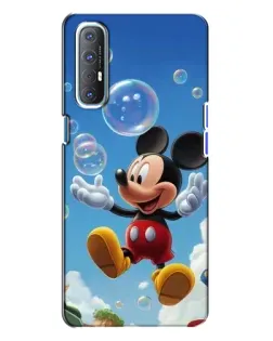 Чехол для OPPO Reno 3 с картинкой «Mickey и мыльные пузыри»
