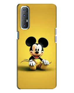 Чехол для OPPO Reno 3 с картинкой «Микки на желтом»