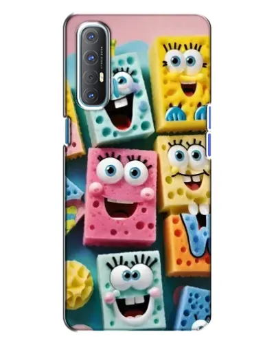 Чехол для OPPO Reno 3 с картинкой «Цветные губки»