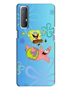 Чехол для OPPO Reno 3 с картинкой «Спанч Боб и Патрик»