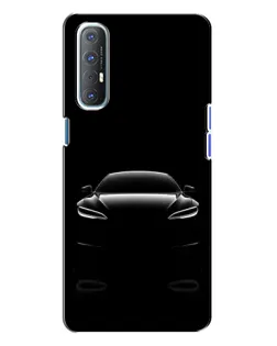 Чехол для OPPO Reno 3 с картинкой «Силуэт Tesla Night»