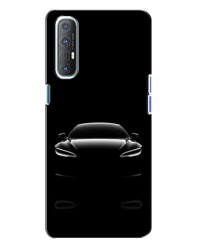 Чехол для OPPO Reno 3 с картинкой «Силуэт Tesla Night»