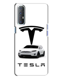 Чохол для OPPO Reno 3 з картинкою «Tesla White Style» Чохол для OPPO Reno 3 з картинкою «Tesla White Style»