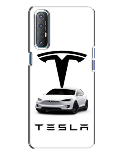 Чехол для OPPO Reno 3 с картинкой «Tesla White Style»