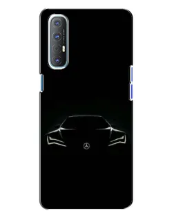 Чехол для OPPO Reno 3 с картинкой «Mercedes — силуэт авто»