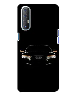 Чехол для OPPO Reno 3 с картинкой «Audi — ночной контур»