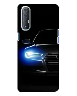 Чехол для OPPO Reno 3 с картинкой «Неоновый взгляд Audi»
