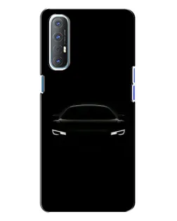 Чехол для OPPO Reno 3 с картинкой «Взгляд Audi в темноте»