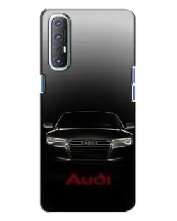 Чехол для OPPO Reno 3 с картинкой «Audi — градиентный контур»