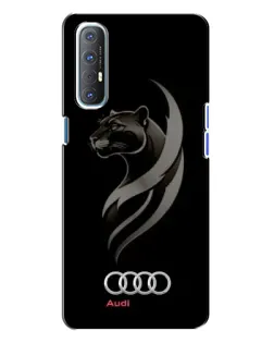 Чехол для OPPO Reno 3 с картинкой «Графика — пантера и Audi»