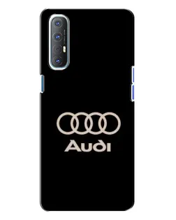 Чехол для OPPO Reno 3 с картинкой «Audi — золотой логотип»