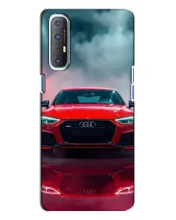Чехол для OPPO Reno 3 с картинкой «Audi RS — красный стиль»