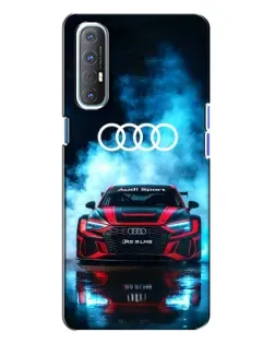Чехол для OPPO Reno 3 с картинкой «Audi Sport — неон»