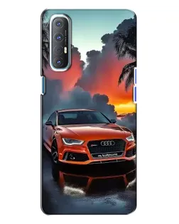Чехол для OPPO Reno 3 с картинкой «Audi — закат»