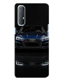Чехол для OPPO Reno 3 с картинкой «Audi — ночное отражение»