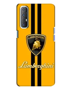 Чехол для OPPO Reno 3 с картинкой «Lamborghini Stripe желтый»