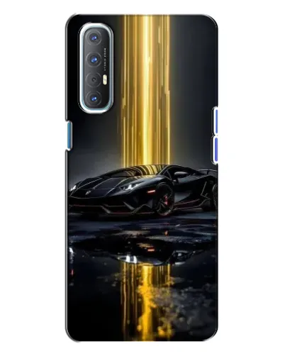 Чехол для OPPO Reno 3 с картинкой «Ночной Lamborghini драйв»