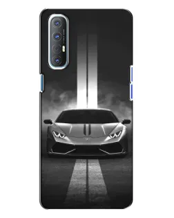 Чехол для OPPO Reno 3 с картинкой «Lamborghini симметрия дорог»