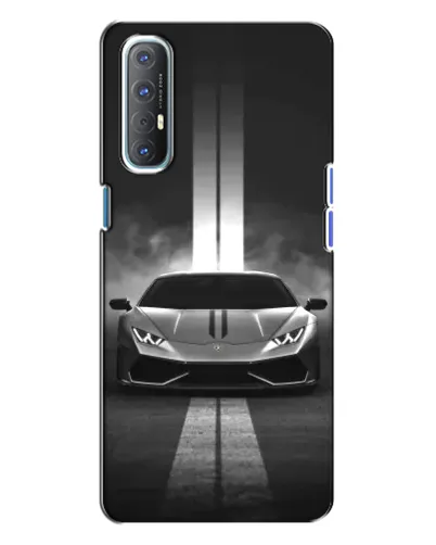Чехол для OPPO Reno 3 с картинкой «Lamborghini симметрия дорог»
