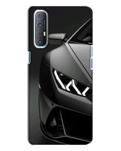 Чехол для OPPO Reno 3 с картинкой «Lamborghini фары детализация»