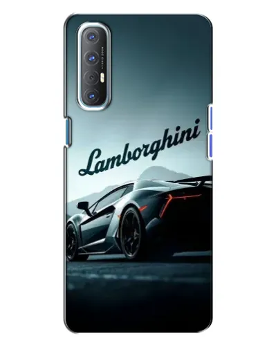 Чехол для OPPO Reno 3 с картинкой «Классическая надпись Lamborghini»