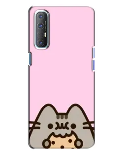 Чехол для OPPO Reno 3 с картинкой «Pusheen и печенье» Чехол для OPPO Reno 3 с картинкой «Pusheen и печенье»