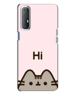 Чехол для OPPO Reno 3 с картинкой «Пушин говорит Hi» Чехол для OPPO Reno 3 с картинкой «Пушин говорит Hi»